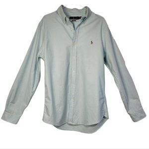 Ralph Lauren Button Down Long Sleeve Shirt - Light Blue - Size Large Slim Fit